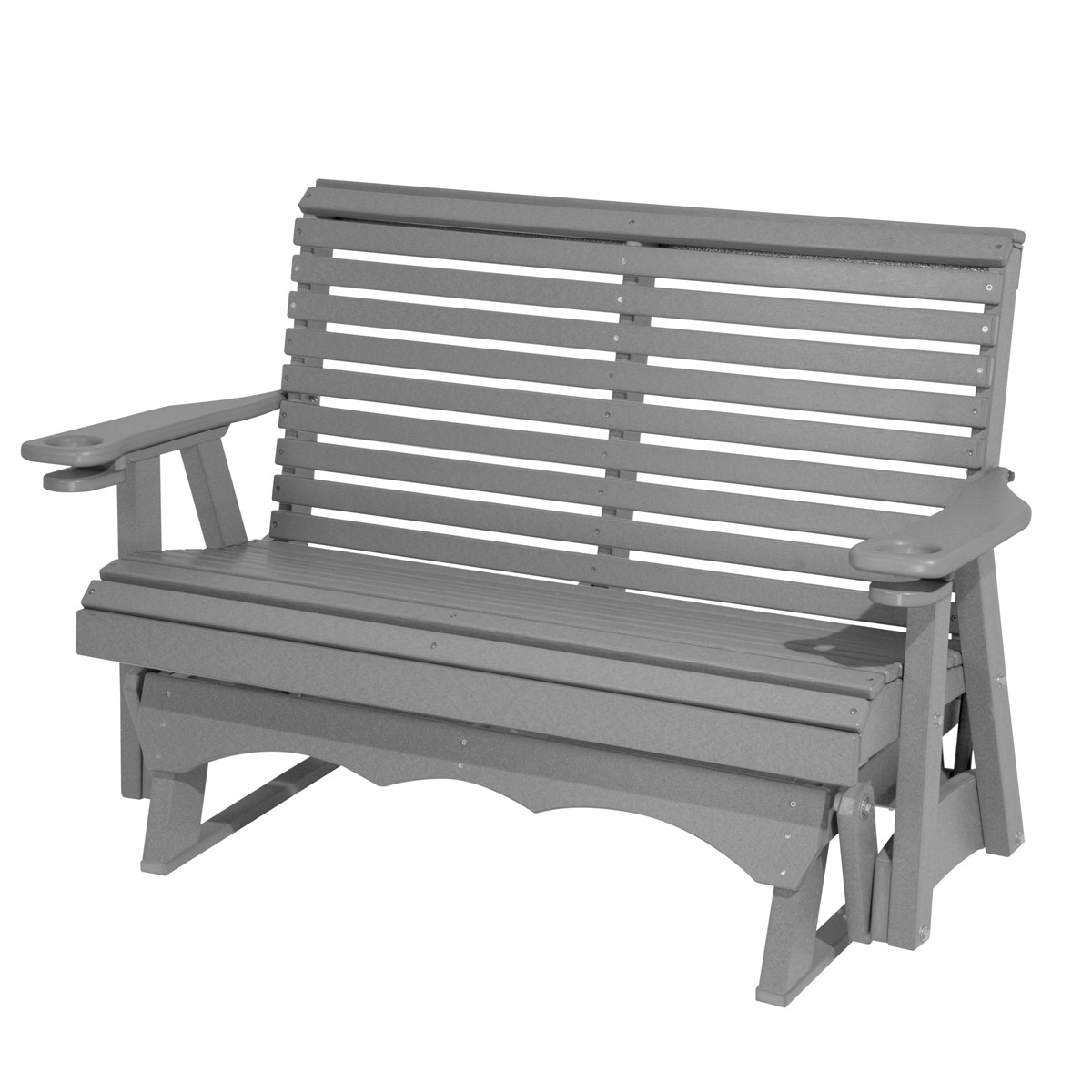4' Rollback Glider in Light Gray with Dark Gray trim
