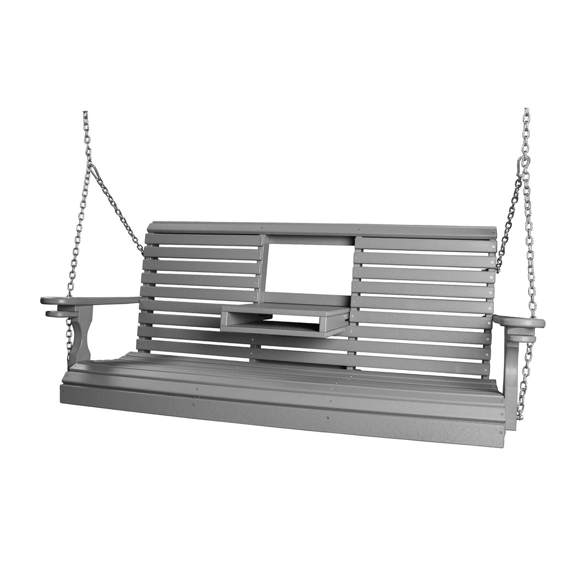 5' Rollback Swing With Console in Light Gray with Black trim