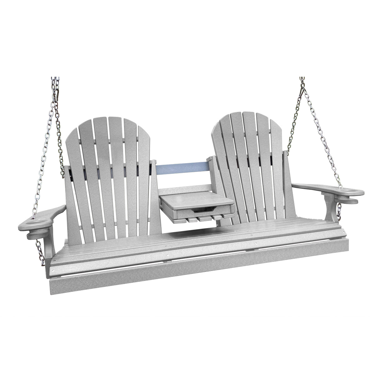 5' Adirondack Swing With Console in Milwaukee Brown with Milwaukee Brown trim