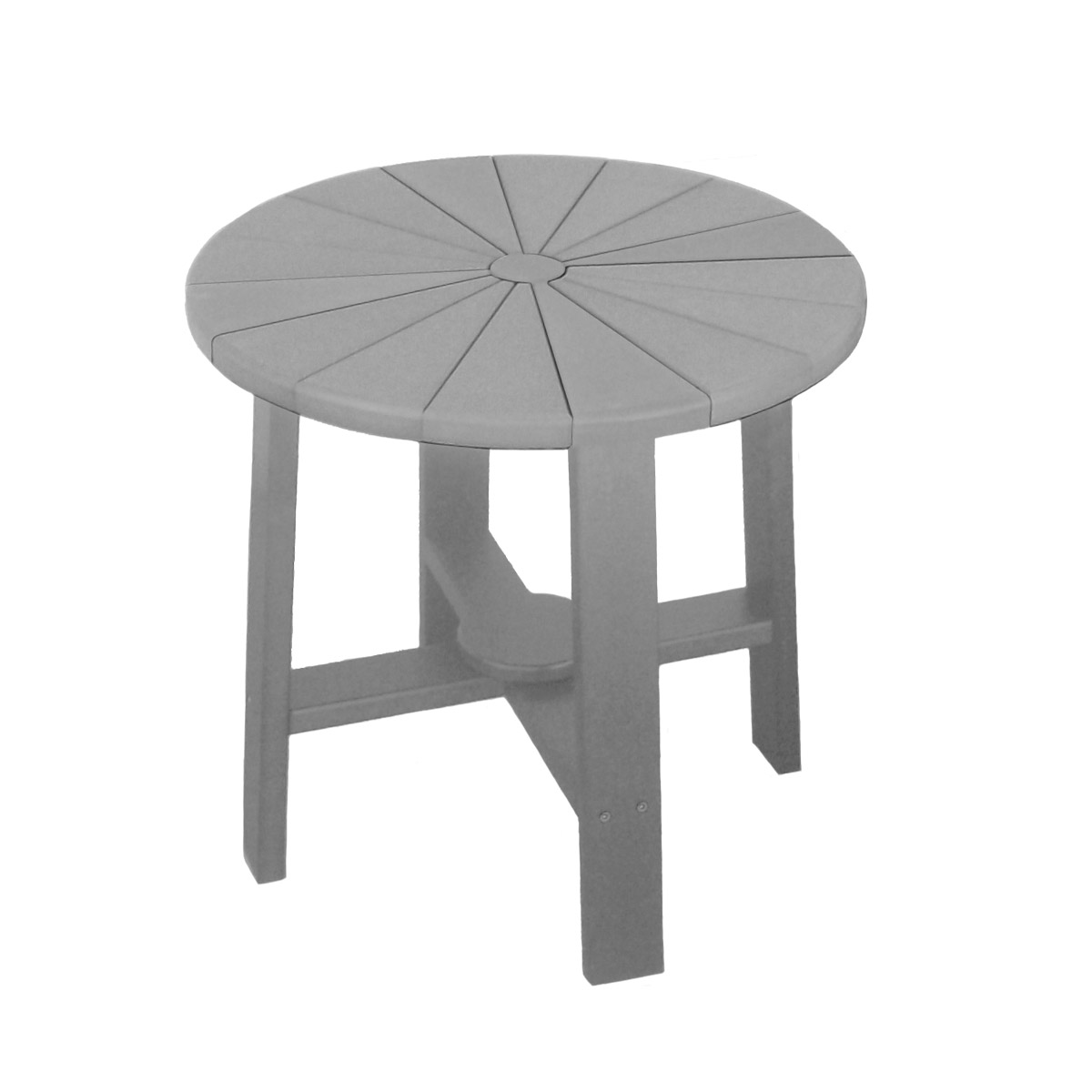 Sunburst Table in Weatherwood with Tudor Brown trim