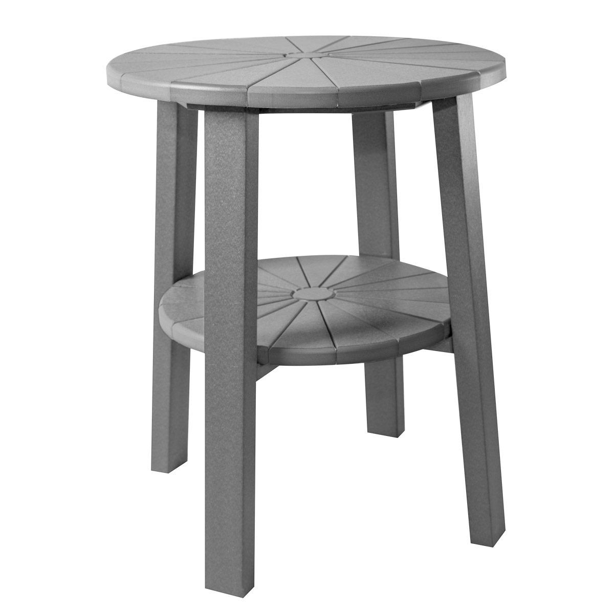 Hi-Starburst Table in Dark Gray with Black trim