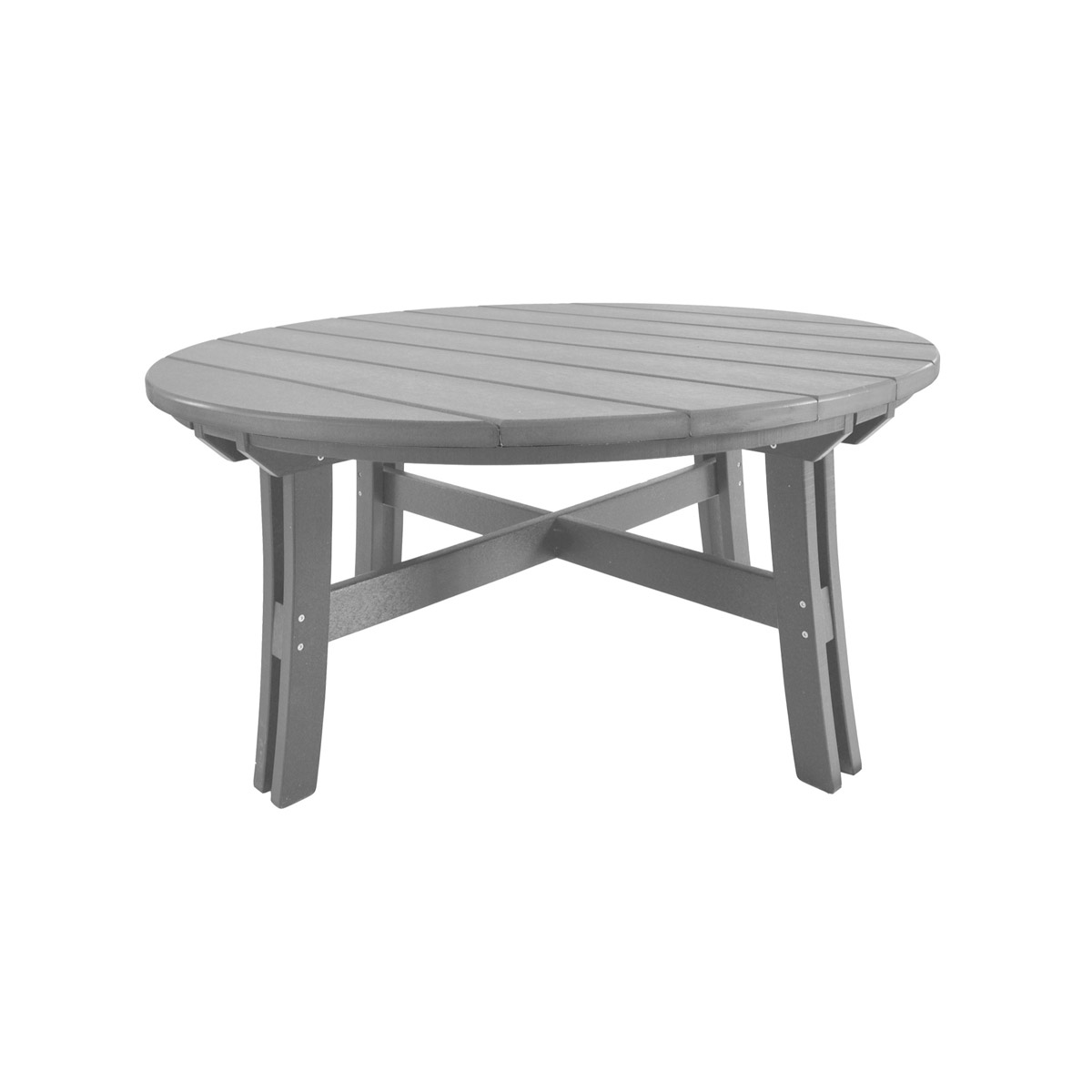 Conversation Table in Weatherwood with Black trim