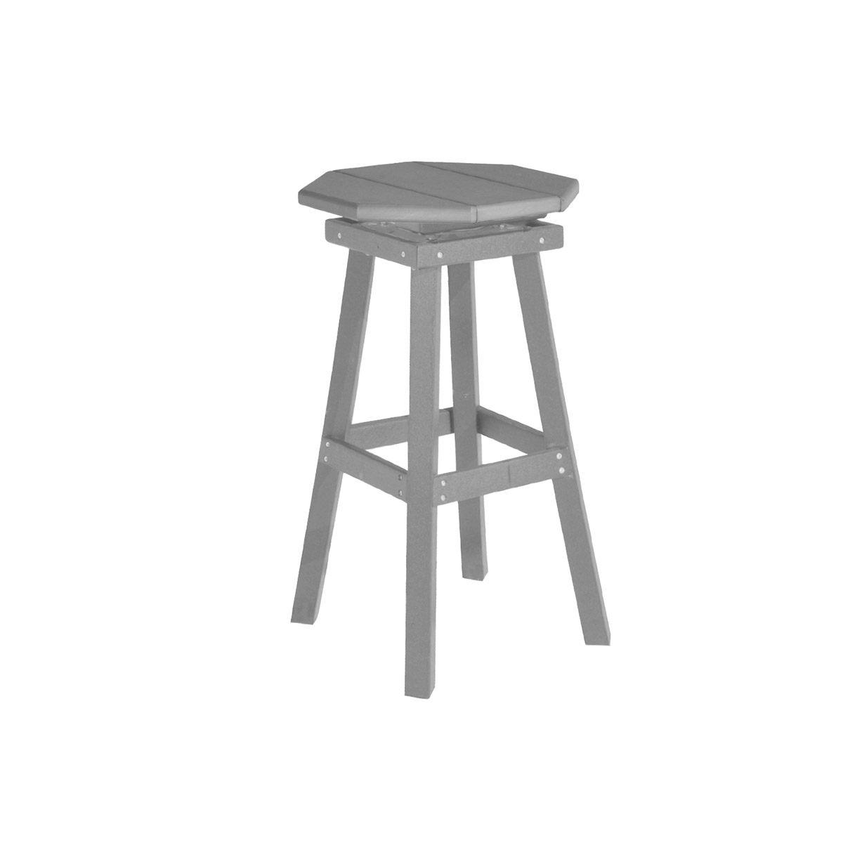 Swivel Stool - Bar Height in Tudor Brown with Ivory trim