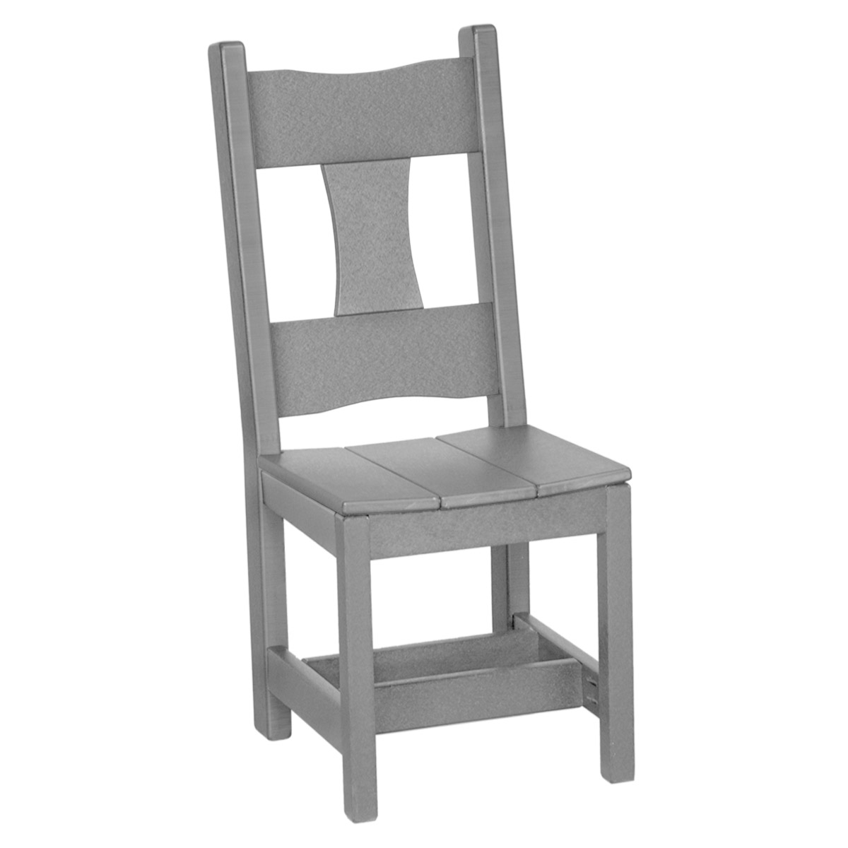 Serenity Solid Chair - Dining Height in Patriot Blue with Bright White trim
