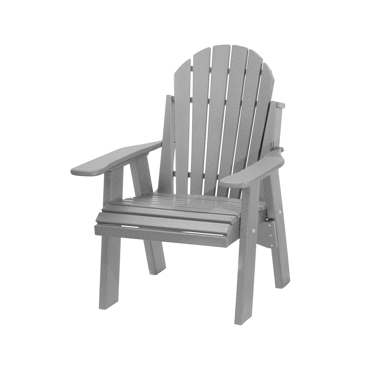 Adirondack Solid Chair - Dining Height in Weatherwood with Milwaukee Brown trim