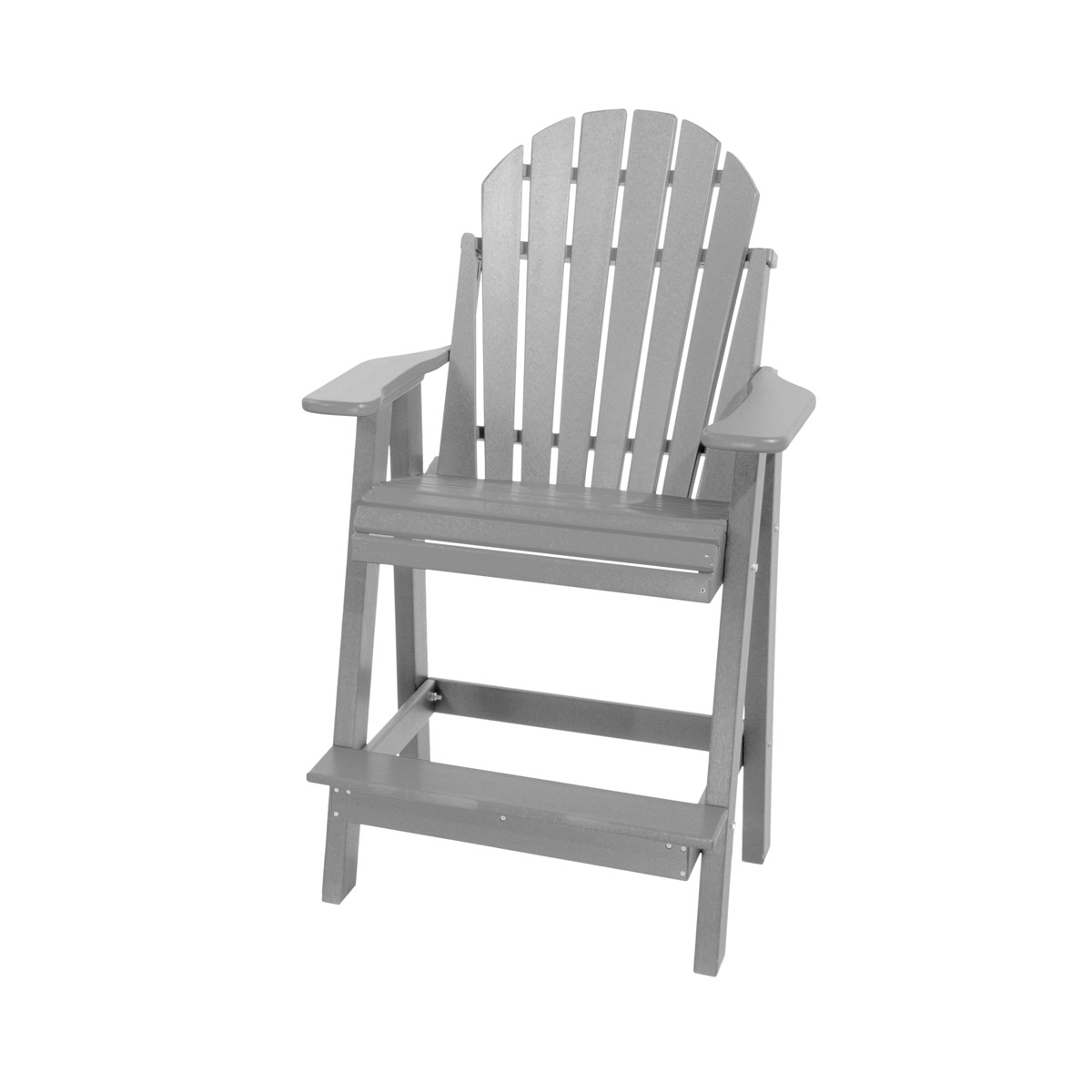 Adirondack Solid Chair - Bar Height in Cardinal Red with Bright White trim