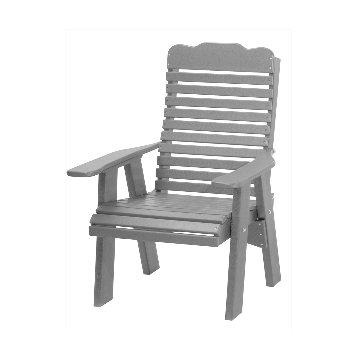 Highback Solid Chair - Dining Height in Weatherwood with Tudor Brown trim