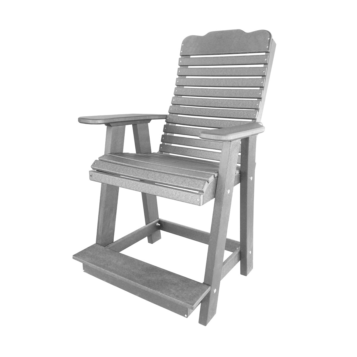 Highback Solid Chair - Counter Height in Cherrywood with Black trim
