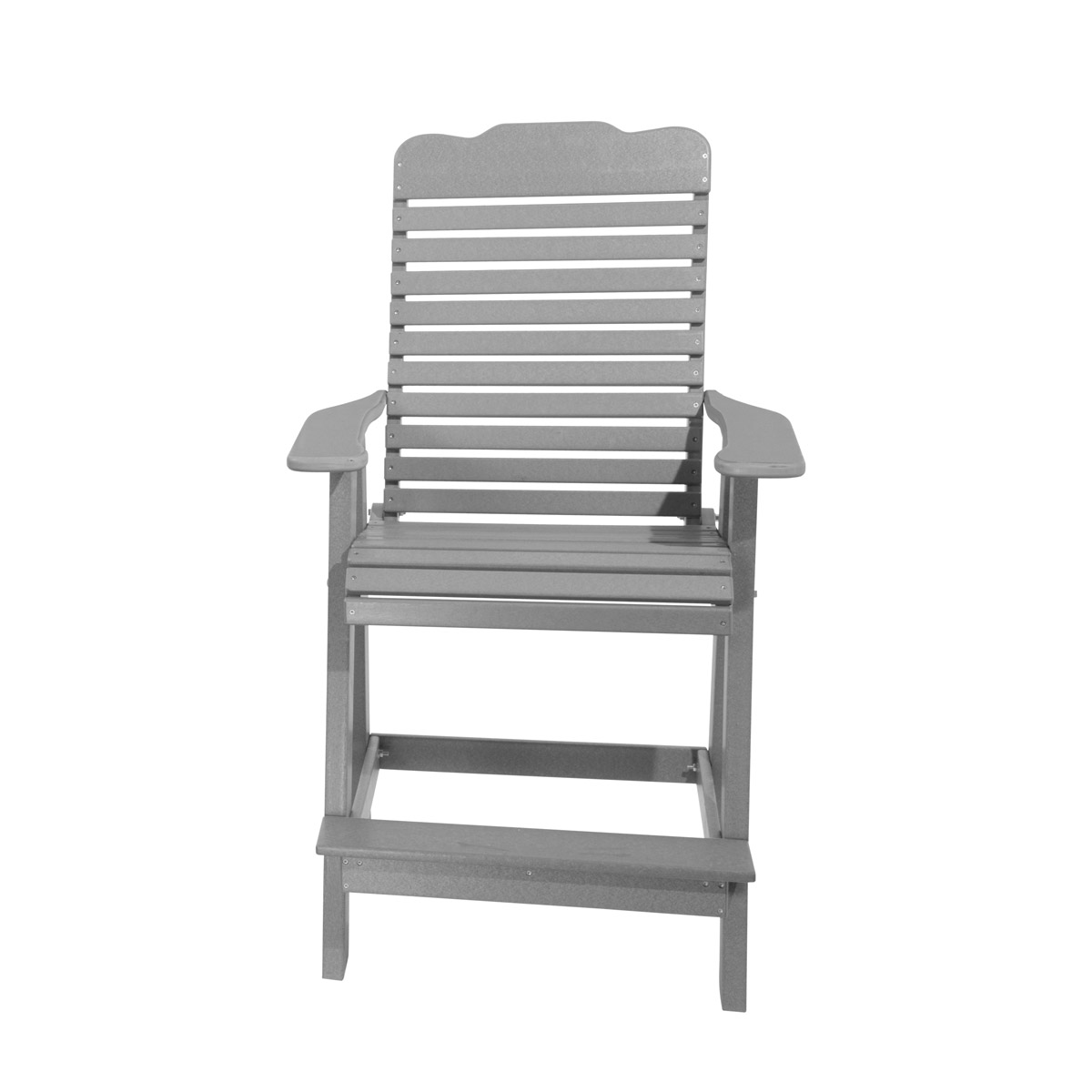 Highback Solid Chair - Bar Height in Patriot Blue with Bright White trim