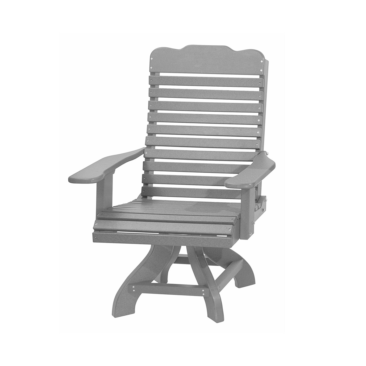 Highback Swivel Chair - Dining Height in Tudor Brown with Ivory trim