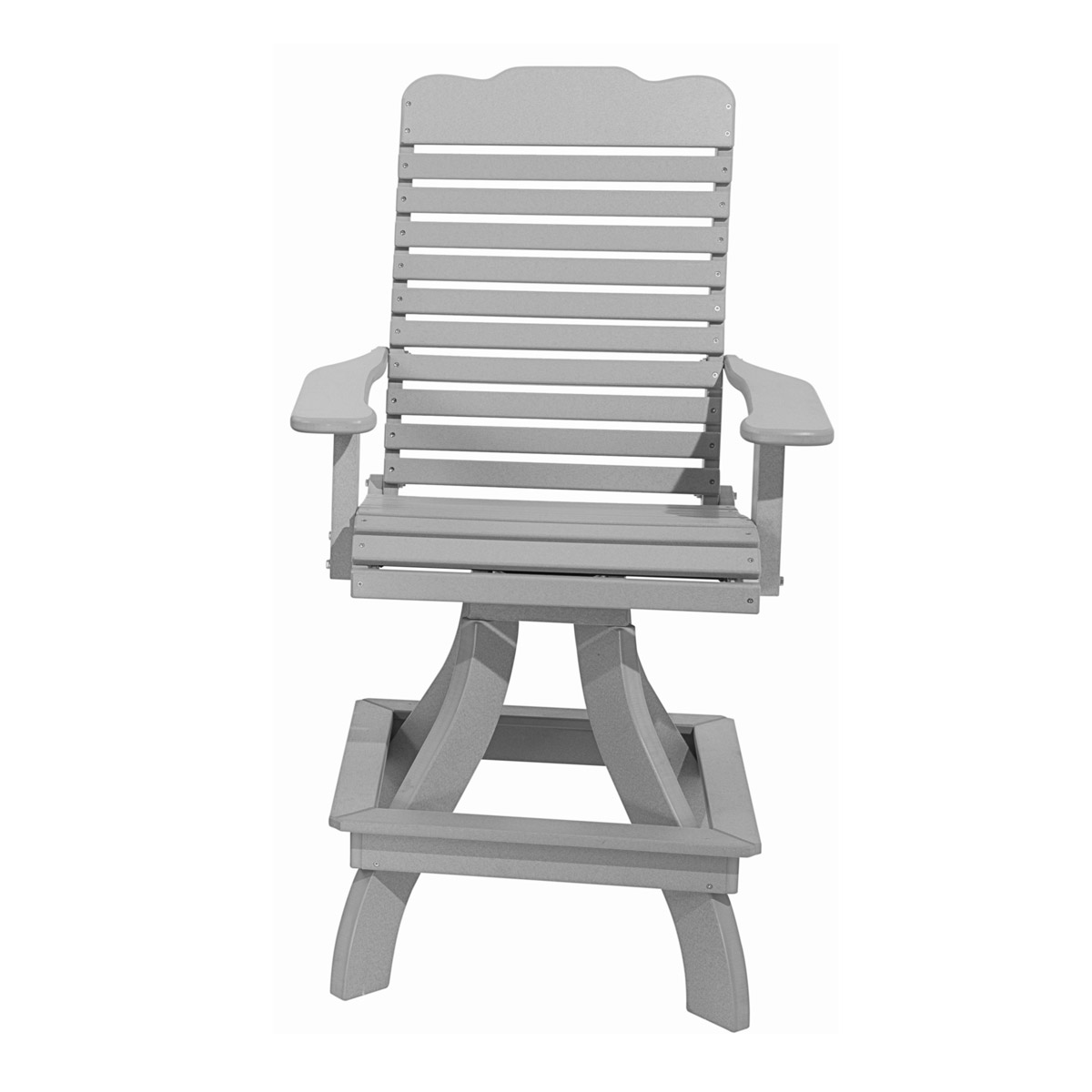 Highback Swivel Chair - Bar Height in Aruba Blue with Bright White trim