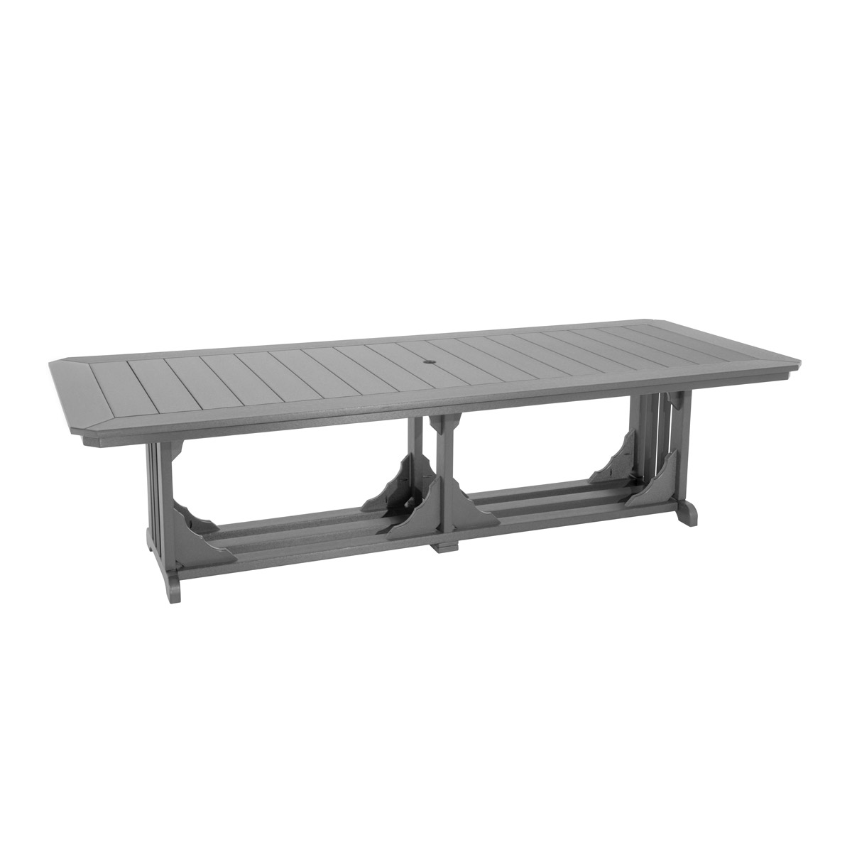 4x9 Mission Table - Dining Height in Weatherwood with Milwaukee Brown trim
