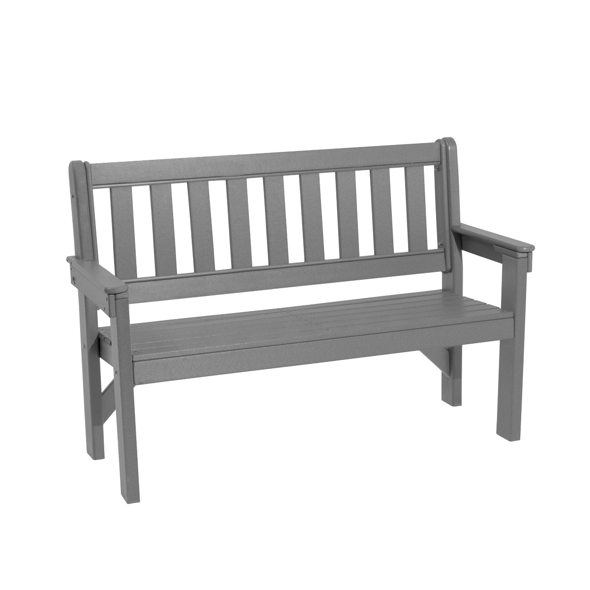 4' Park Bench in Turf Green with Ivory trim