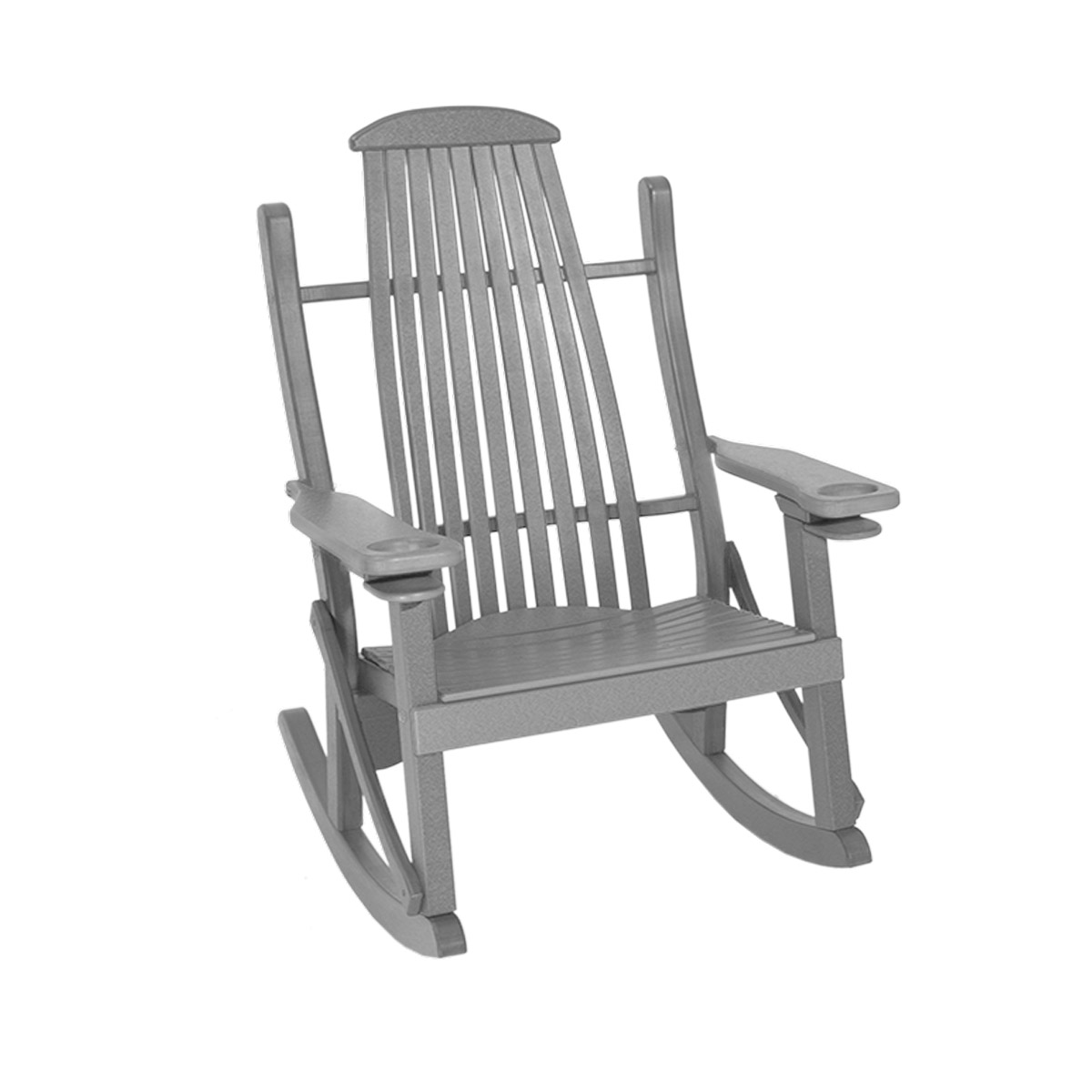 Reminisce Rocker in Weatherwood with Milwaukee Brown trim
