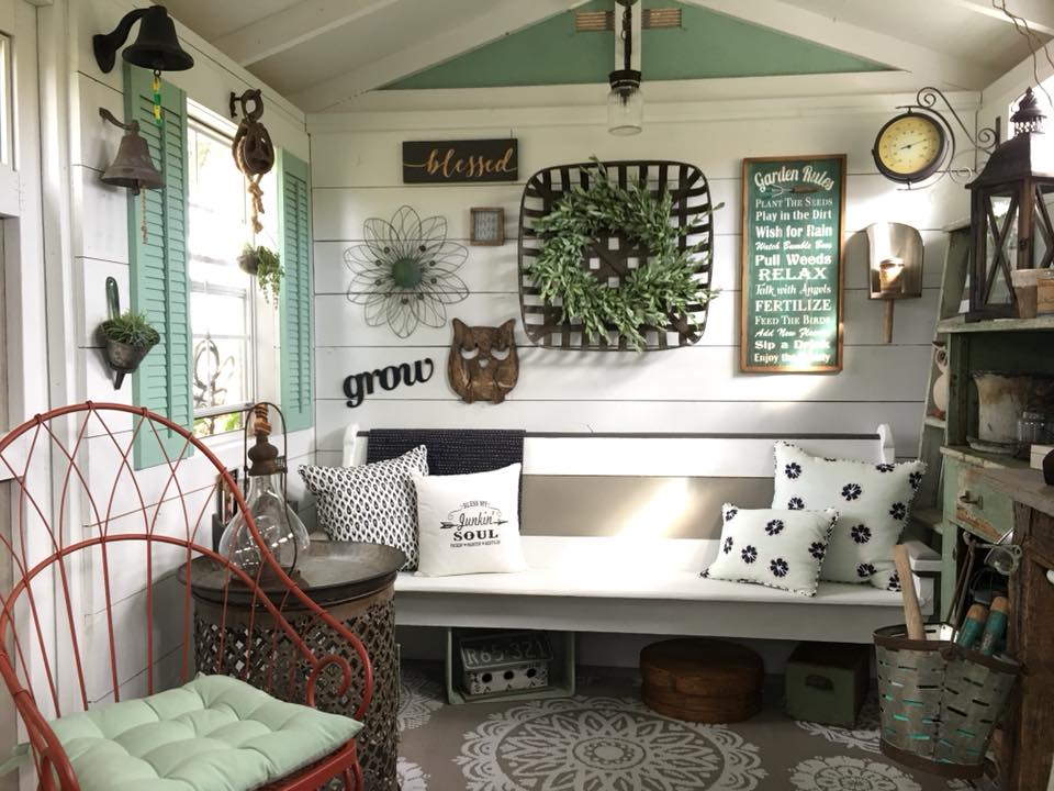 Fancy Farmgirls | Shed interior, She shed interior ideas, Shed with loft