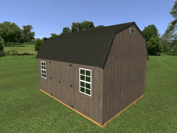Lofted Garden Shed: 12' x 16'