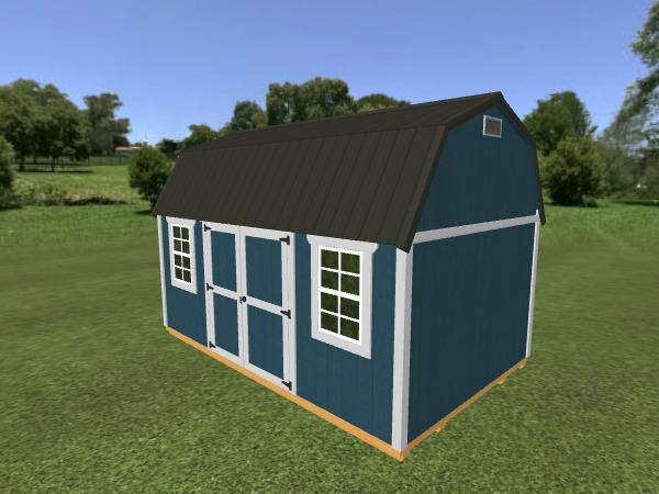 Lofted Garden Shed: 10' x 16'
