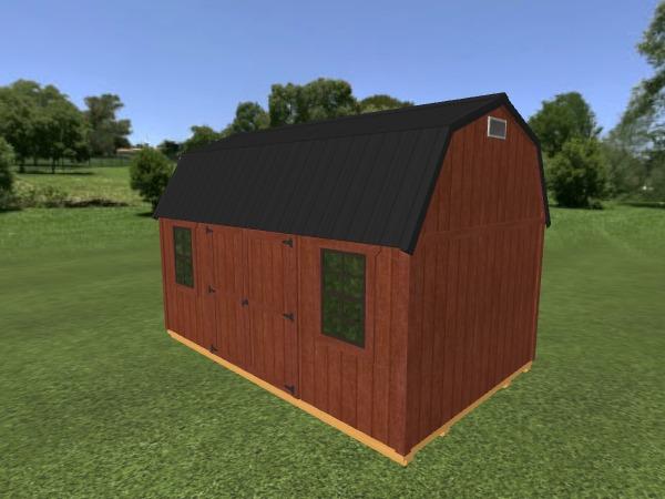 Lofted Garden Shed: 10' x 16'