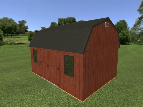 Lofted Garden Shed: 12' x 16'