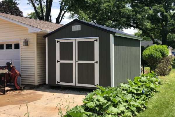 Charcoal and White Paint & Black Metal