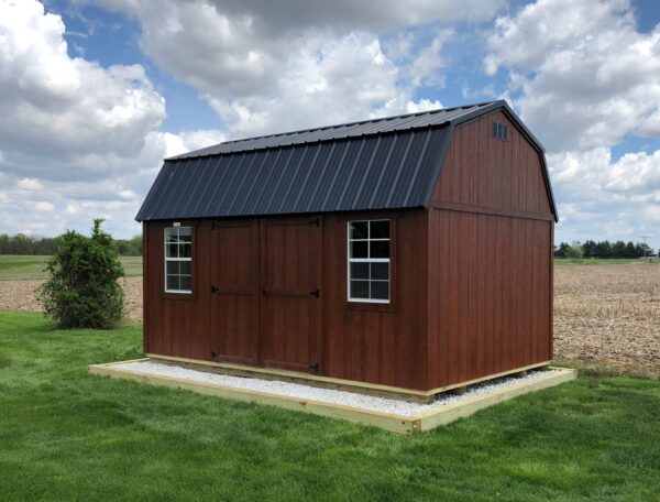 Ultimate Guide to Shed Foundations 8 Mahogany Urethane & Black Metal