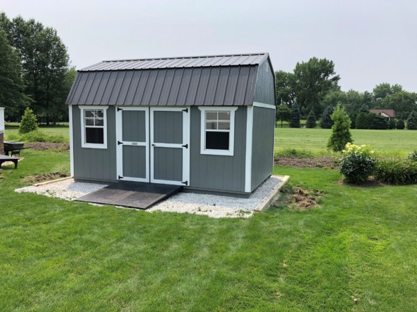 Dark Gray and White Paint & Burnished Slate Metal