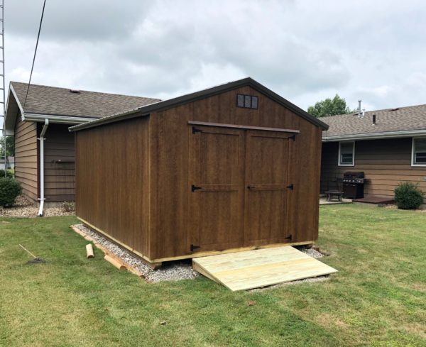 Chestnut Brown Urethane & Burnished Slate Metal
