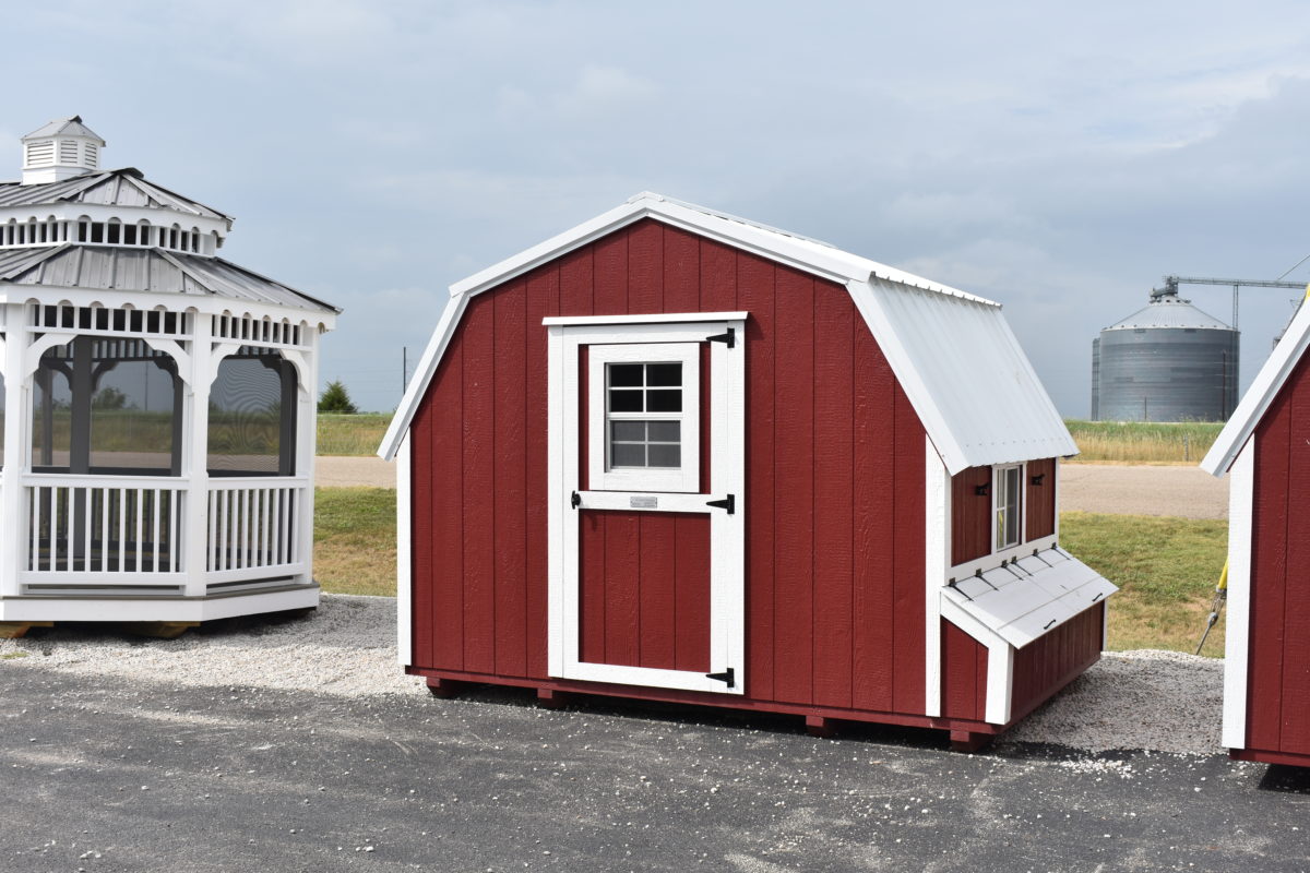 Barn Red and White Paint & Brilliant White Metal