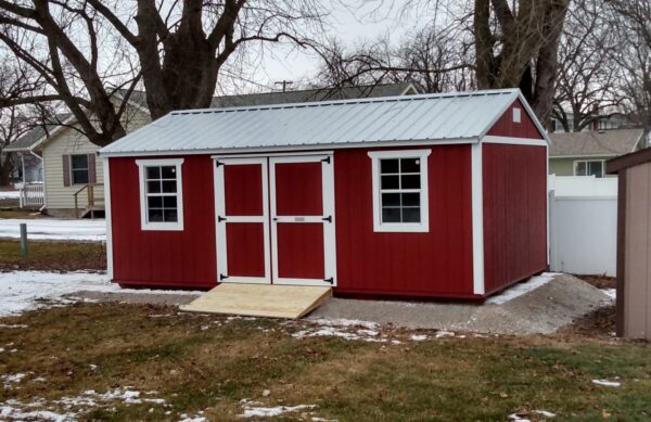 Barn Red and White Paint & Galvalume Metal