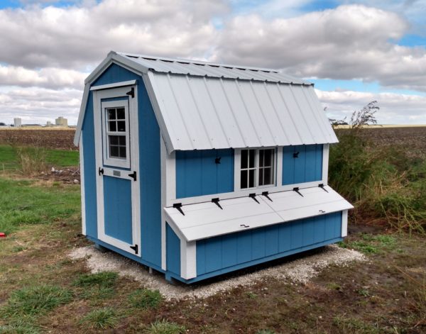 Ocean Blue and White Paint & Brilliant White Metal