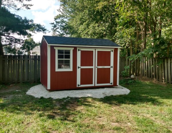 Barn Red and White Paint & Black Shingles