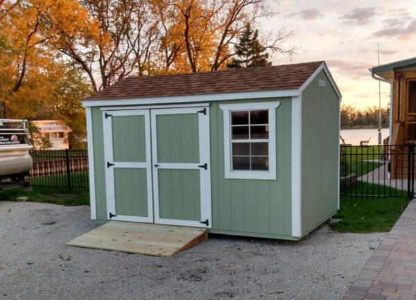 Sage and White Paint & Desert Tan Shingles