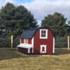 Barn Red and White Paint & Black Metal