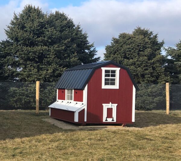 Barn Red and White Paint & Black Metal