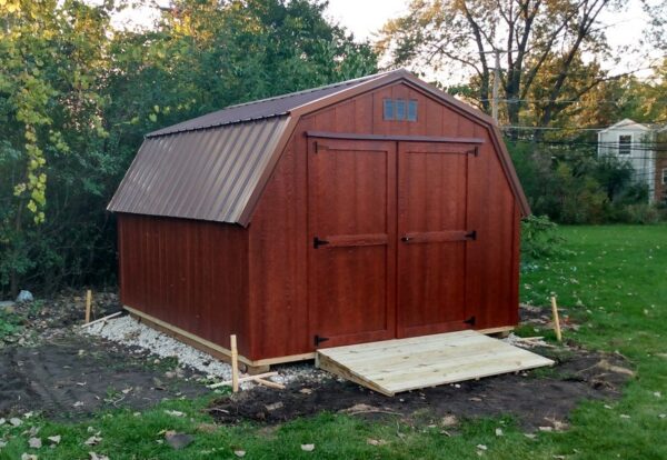 Mahogany Urethane & Brown Metal