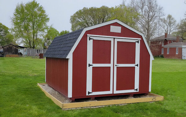 Barn Red and White Paint & Black Shingles