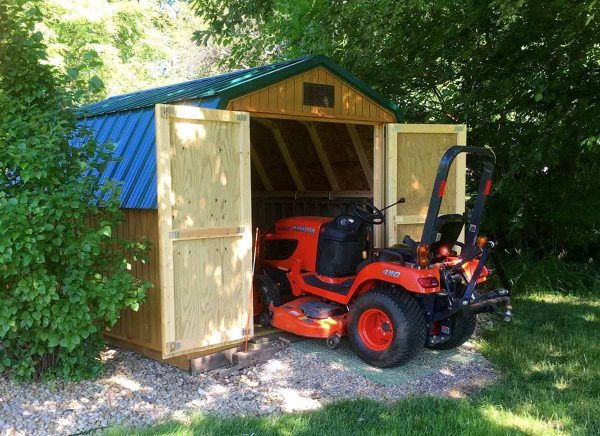 Treated T1-11 & Forest Green Metal