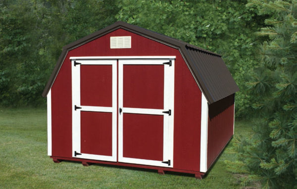 Barn Red and White Paint & Burnished Slate Metal