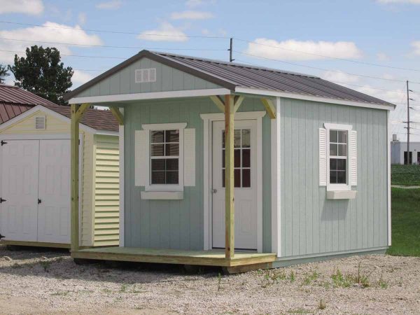 Seagrass and White Paint & Burnished Slate Metal