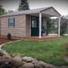 Natural Clay Vinyl Siding & Burnished Slate Metal