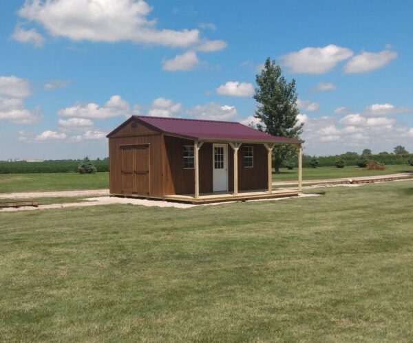 Chestnut Brown Urethane & Burgundy Metal