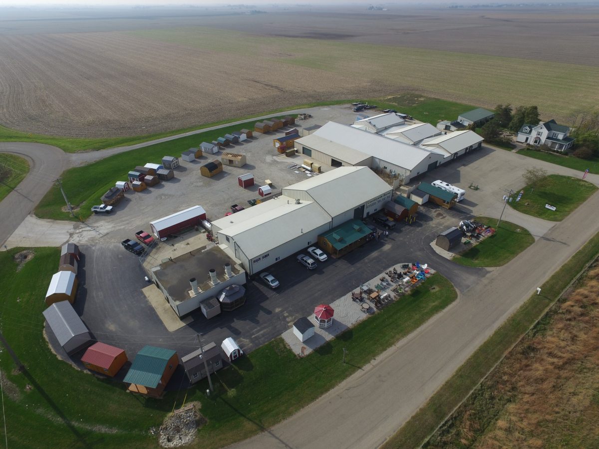 Arial View of Countryside Barns, a Portable Buildings Manufacturer