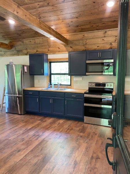 Vacation Cabin - Pine Beadboard & Shiplap Paneling & Trim, Rustic Oak Flooring, Plumbing, and Electrical