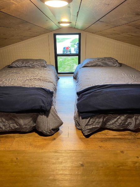 Vacation Cabin - Pine Beadboard & Shiplap Paneling & Trim, Rustic Oak Flooring, and Electrical