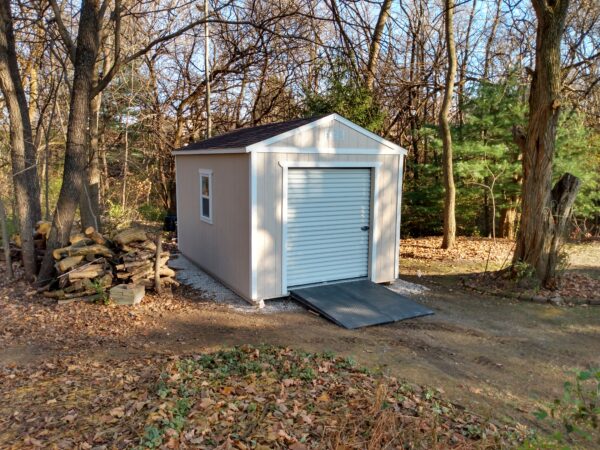 Beige and White Paint & Brownwood Shingles