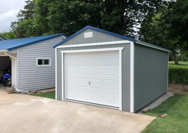 Dark Gray and White Paint & Gallery Blue Metal