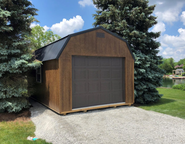 Chestnut Brown Urethane & Black Metal