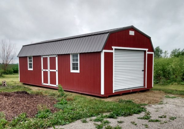 Barn Red and White Paint & Charcoal Metal