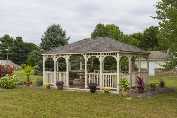 Country Style with Ivory Vinyl Gazebo for sale