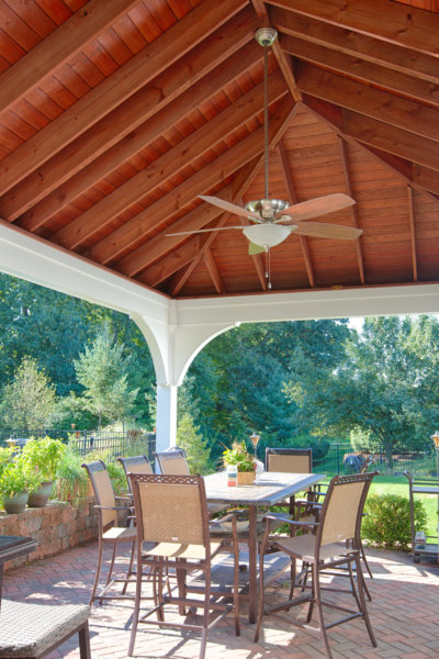 Ceiling View of Grand Estate Vinyl Pavilion for sale